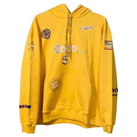 yellow black chanel hoodie